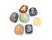 Tumbled Sanskrit Chakra 7 Stones Set Symbolizing Body Engraved Chakras Reiki with Pouch Divine Meditation Spiritual Healing Energy Mystic Magical Pagan Wicca Gift Auspicious Chakra Balancing