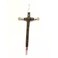 Jet Rosewood Cross Wand Healing Stick Chakra Balancing Spiritual Massage Handcrfted Reiki Meditation Approx 7-8 inch Long