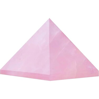 Lovely Rose Quartz Pyramid Approx. 1.25" Earth Elements Reiki Symbol Pentacle Gemstone Crystal Healing Vastu Balancing Pyramid Good Luck Massage Pouch Prosperity Divine