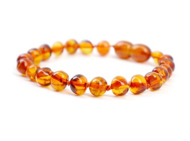 Baltic Amber Bracelet (Unisex) - Genuine Baltic Amber Beads (5.5 in.)