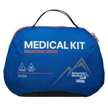 Adventure Medical Kits Mountain Series Medical Kit - Guide - Emergency Medical First Aid Kit - for 7 People for 14 Days - Comes with QuikClot Gauze, C-Splint, Guide Book &amp; More - 163 Pieces