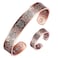 BioMag Copper Bracelet and Ring for Men, 99.99% Pure Copper Magnetic Bangle and Rings, Jewelry Box for Men