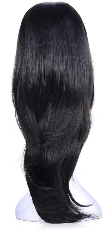 Onedor 22" Semi Curly Hair Women Ladies 3/4 Half Wig Premium Japanese Synthetic fibers Wigs with Secured Mesh Head Cap (R1)