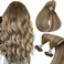 Sunny Hair U Tip Hair Extensions Human Hair Balayage Blonde Utip Hair Extensions Human Hair Balayage Medium Brown to Platinum Blonde K Tips Hair Extesnsions for Women 20inch 50g