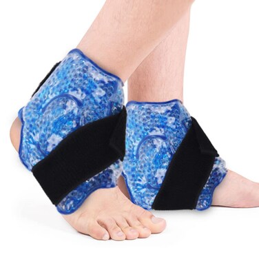 NEWGO Ice Packs for Ankle Injuries, 2 Pack Cold Wraps FSA/HSA Eligible, Gel Beads for Ankle Sprains, Aches &amp; Pain Relief