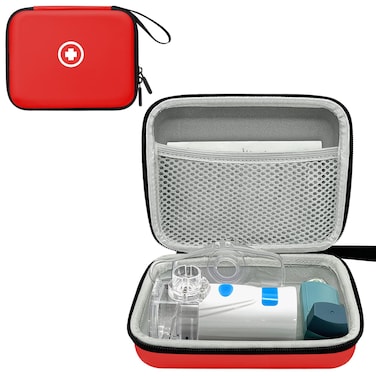 Carrying Case for Portable Nebulizer, Travel Medical Bag, Hard Emergency Medical Bag for Inhaler Spacer Case for Adults(Case Only)