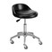 Swivel Rolling Stool Chair with Back Support - Adjustable Stool with Wheels - Heavy Duty Stools 400lb Capacity for Home Salon Facial Spa Massage Clinic and Work Bench (Black)