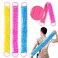 3 PACK Double-Sided Lace Cloth Back Loofah Scrubber Bath Scrub Shower Sponge Long Exfoliating Back Scrubber Scratcher Strap With Handle, Cream Skin Wash Cleaner Applicator