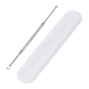 Steel Ear Pick Earwax Remover Spoon Ear Scraper Scratcher Earwax Cleaner with Storage Box, 304 Stainless