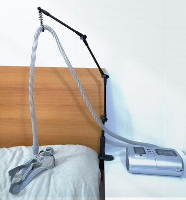 Foldable Aluminum CPAP Hose Holder &amp; Accessories - Versatile, Adjustable &amp; Secure. Avoid Tangling of CPAP Hoses, CPAP Accessories