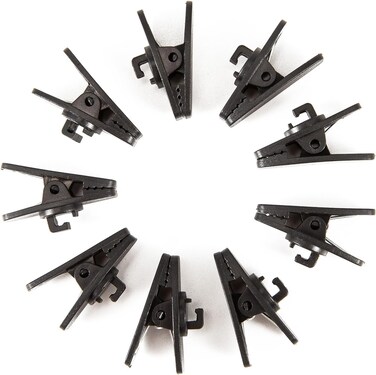 12Pcs Black Tube Clips, Hose Holder Clip, Ear Protectors for Oxygen Tubing, Oxygen Cannula Holder Accessories, Respiratory Aids