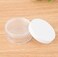 2PCS 50ML Plastic Empty Clear Make-up Loose Powder Container Case, Soft Sponge Powder Puff Case White Lid and Sifter Foundation Box