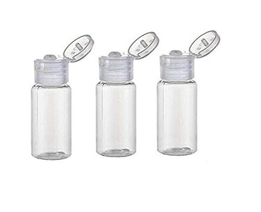 10Pcs 15ml Empty Plastic Sample Bottle with Flip Cap Travel Vial Jar Pot Container