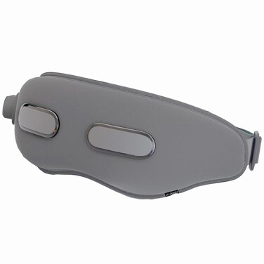 LC-dolida Eye Massager with Heat Eligible Migraine Relief Heated Eye Mask Vibration Migraines Device Compression Music Massager Reduce Dry Eye Improve Sleep Gifts for Women Men (Grey)