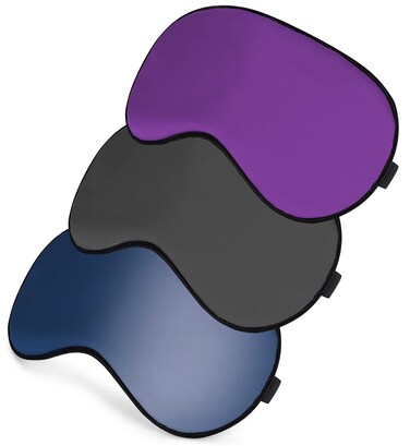 Sleep Mask, Super Soft Eye Masks with Adjustable Strap, Lightweight Comfortable Blindfold, Perfect Blocks Light for Men Women(Black, Dark Blue, Dark Purple)