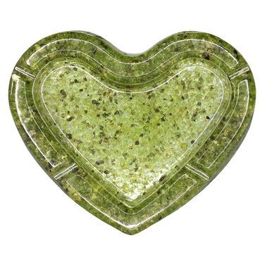Amogeeli Heart Shaped Orgone Stone Bowl for Crystal Cleansing and Charging, Orgonite Crystal Bowl for Decor
