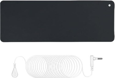 Grounding Mat, Desk, Floor, Grounding Mat for Sleeping Better with A Storage Bag, Grounding Pad for Pain Relieve with a 15 Feet Grounding Cord, Improve Sleep and Helps with Anxiety(26.7x10 Inch)