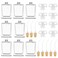 Enenes 8 Pack 30ml/1Oz Refillable Glass Perfume Bottles - Premium Square Gold Atomizer Spray Bottles, Leak-Proof Portable Empty Perfume Containers for Travel, Purse, Gym &amp; Home Office Use