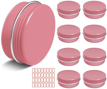 9 Pack Small Pill Organizer Box with 32 Blank Labels, Portable Travel Daily Pill Case, Aluminum Pill Holder for Medication and Supplements