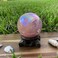 Angel Aura Rose Quartz Sphere. Large Healing Metaphysical Crystal with Handmade Wooden Base. Home Decor Crystals Meditation Reiki, Wicca