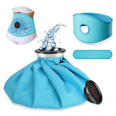 Comfytemp Wearable Back Ice Pack for Lower Back Pain, Ice Bag for Injuries Reusable, Sciatica Pain Relief, Herniated Disc, Lumbar, FSA HSA Eligible, Hot Water Bag, Cold Physical Therapy for Women Men