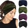 IVARYSS Extra Wide Headbands for Women Non-Slip, 7'' Large Twist Knotted Stretchy Wraps Head Bands Hair Accessories, 4 Pack, Solid Color