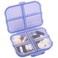 Travel Pill Organizer Small 8 Grid Compartments Pill Holder Box - Portable Medicine Container Case - Daily Weekly Medication Organizer