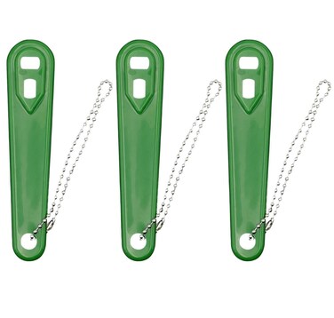 Sandhill Tools 3 Pack Heavy Duty Green Plastic Oxygen Cylinder Wrench with Chain