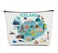 Greece Travel Iconic Souvenir Makeup Bag, Cosmetic Bag for Women, Toiletry Travel Organizer Bag, Zipper Bag for Greece Traveler