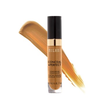 Milani Conceal + Perfect Longwear Concealer - Deep Tan (0.17 Fl. Oz.) Vegan, Cruelty-Free Liquid Concealer - Cover Dark Circles, Blemishes &amp; Skin Imperfections for Long-Lasting Wear