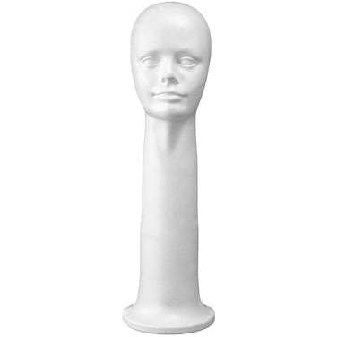 22'' Inch Styrofoam Wig Head Mannequins Manikin Stand, Style, Model &amp; Display Women's Wigs, Hats &amp; Hairpieces - Extra Large, by Adolfo Designs
