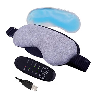 Heated Eye Mask Electric USB Heating Eye Mask Steam Eye Mask, Adjustable Temperature Warm Heated Eye Massage Relieve Dry Eyes Fade Black Eye Blepharitis Tired Eyes Puffy Eyes