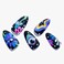 GLAMERMAID Press on Nails Medium Almond, Spring Summer Gothic Cute Cartoon Gel Glue on Nail, 24Pcs Matte Short Stiletto Reusable UV Finish Fake Nails Acrylic False Nails Manicure Kits for Women