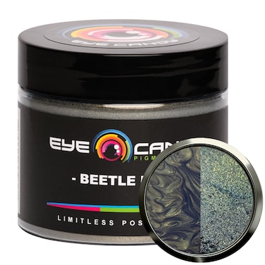Eye Candy Pigments Premium Mica Powder - Beetle Blue (50gr) - for Epoxy, Resin, Soap, Paint, Woodworking, Acrylic Pouring, Bath Bombs, Fishing Lures - DIY Arts and Crafts Additive