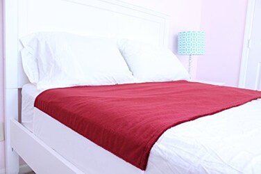 Cycleliners Period Bed Sheets Protector - Waterproof, Leakproof, Reusable, and Washable Menstrual Bed Pad (Twin, Burgundy)