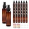 36 Pack Amber Plastic Spray Bottles 4 oz Small Spray Bottle Plastic Fine Mist Spray Empty Bottle, Amber 4 oz Spray Bottles Bulk for Travel, Essential Oils
