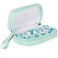 Portable Tampon Organizer - Beige PU Pouch with Handle, Small Case for Feminine Products, Zipper Period Bag for Women's Purse