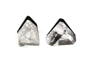 2pc Raw Apophyllite Point Tips Small A-Grade Natural Pyramid-Like Healing Crystal Gemstone Zeolite Specimen from India