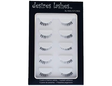 EMILYSTORES Natural Lower Faux Eyelashes Bottom Eye Lashes Under Eyelash Extensions 5 Pairs
