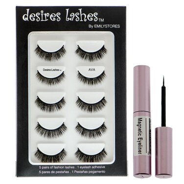 Magnetic Eyelashes 3D Natural Magnet Faux Lashes Multipack 5Pairs, Ava
