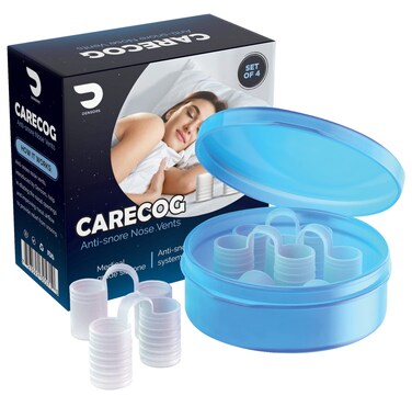 Carecog Set of 4 Nose Vents - No Snoring - Ease Breathing - Nasal Vents - Anti-snoring