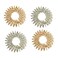 5pcs Finger Massage Rings Chinese Medicine Massage Rings (Silver+Golden)