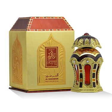 Rafia Gold - Arabian Designer Therapeutic Essential Perfume Oil Fragrance - Long Lasting Attar/Itar/Ittar - Alcohol Free - for Men and Women - hombre y mujer - Exquisite glass bottle