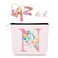 Personalized Makeup Bag with Initial Keychain, Custom Initial Monogram Small Travel Cosmetic Toiletry Bag, Birthday Gifts for Women Bridesmaid Teacher (N)