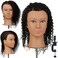 Mannequin Head 14"-16" 100% Human Hair Curly Hair Hairdresser Cosmetology Mannequin Manikin Training Head Hair and Free Clamp Holder