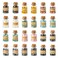 KHOCOEE 24 Gemstone Bottles Chip Crystals and Healing Stone, Chakra Healing Crystals Bottles, Wicca Gem Stones Set, Witchcraft Crystals