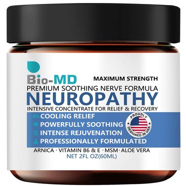 Neuropathy Pain Relief Cream, Nerve Pain Relief Cream Maximum Strength for Feet, Hands, Legs, Muscles, Joints, Waist Includes Arnica, Vitamin B6, Aloe Vera, MSM Fast Absorption, Mild &amp; All Natural