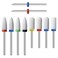 Ceramic Nail Drill Bits 10Pcs- 3/32 Nail Drill Bits Set for Acrylic Gel Nails Professional Nail Drill Bits Cuticle Remover Crystal nail extension nail removal 10 Count (Pack of 1)