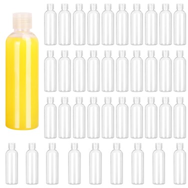 40 Pack 7 oz Plastic Bottles with Caps, Clear Flip Top Empty Bottles, Cosmetic Containers for Lotion and Shampoo, Travel-Friendly Bottles, BPA-Free for Liquids and Personal Care?200ml