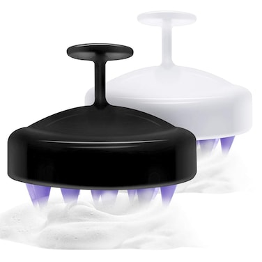 MCIGICM Hair Scalp Massager Shampoo Brush: 2 Pack Wet and Dry Hair Scalp Brush Soft Silicone Head Scrubber Dandruff Brush for Women Men or Pets